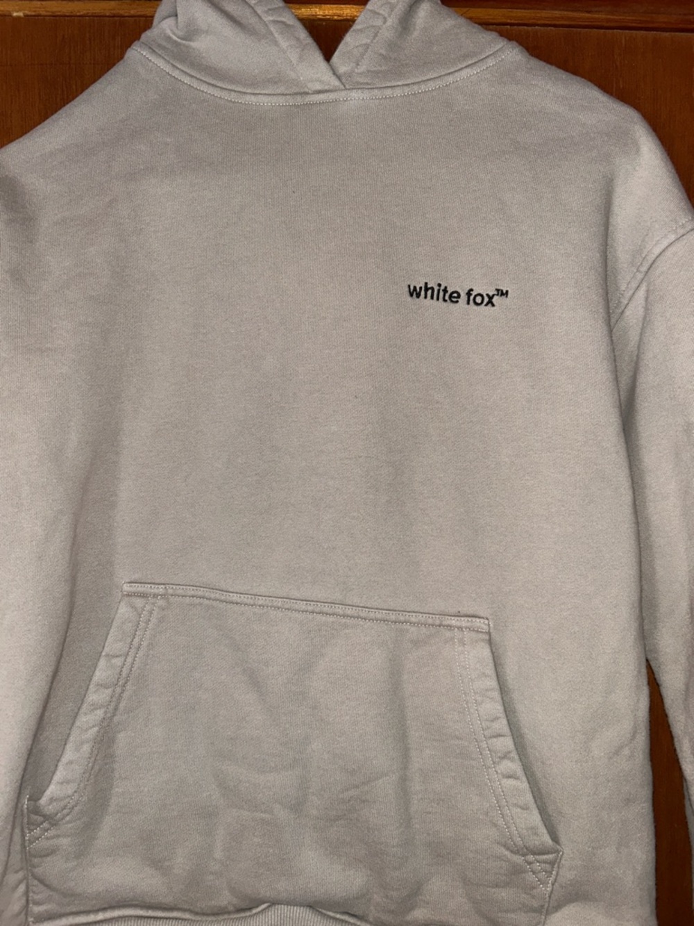White Fox Light Gray Crewneck Hoodie - Picture 2 of 3
